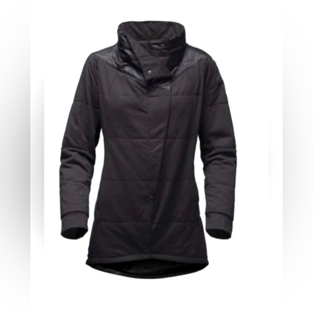 THE NORTH FACE. Women’s Light-Weight Black Long Pseudio Cowl Neck Jacket
